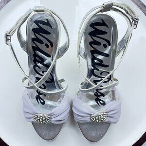 Wild Rose Women's Silver High Heels Size 10